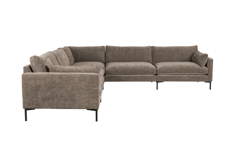 Zuiver Sofa Summer 7-Sitzer Coffee – Stoff, 318 × 318 × 82 cm
