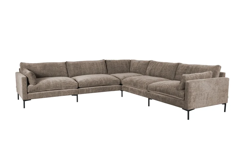 Zuiver Sofa Summer 7-Sitzer Coffee – Stoff, 318 × 318 × 82 cm