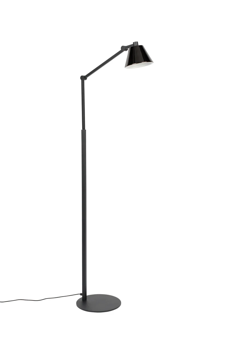 Zuiver Stehleuchte Lub – Schwarz, Eisen, 45,5 × 25 × 142,5 cm