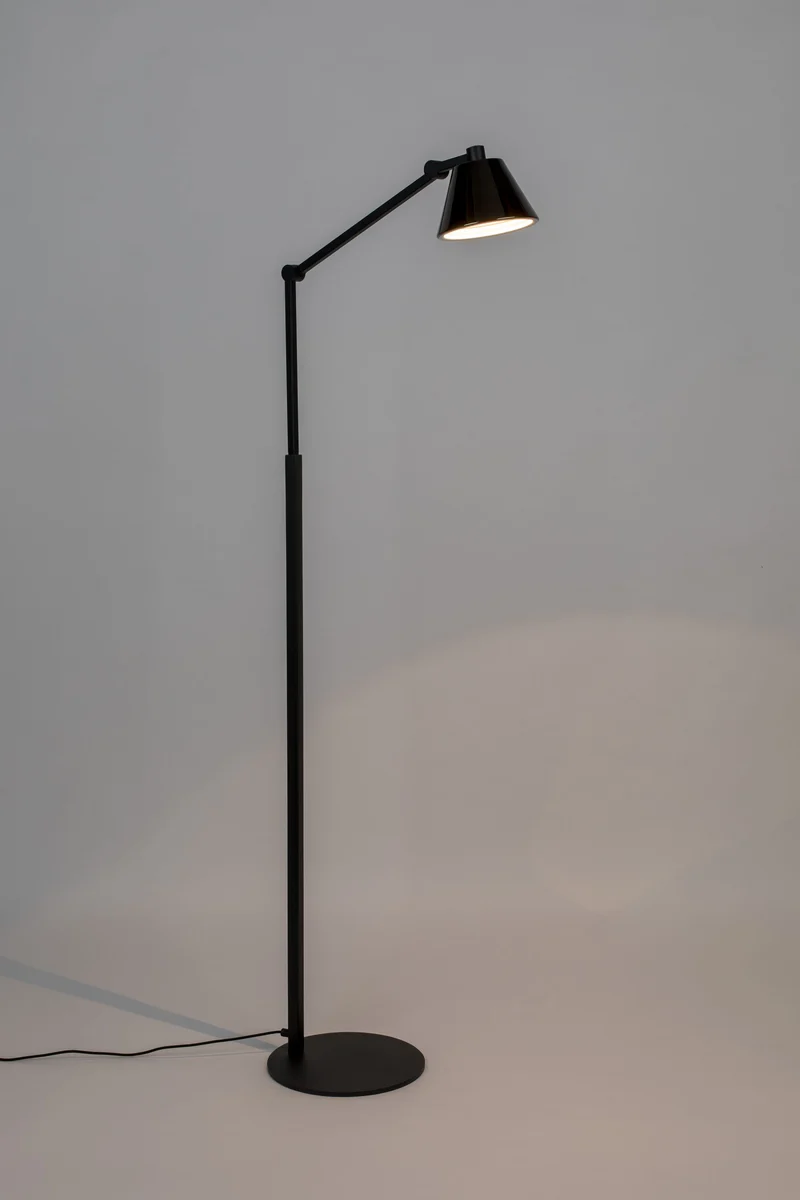 Zuiver Stehleuchte Lub – Schwarz, Eisen, 45,5 × 25 × 142,5 cm