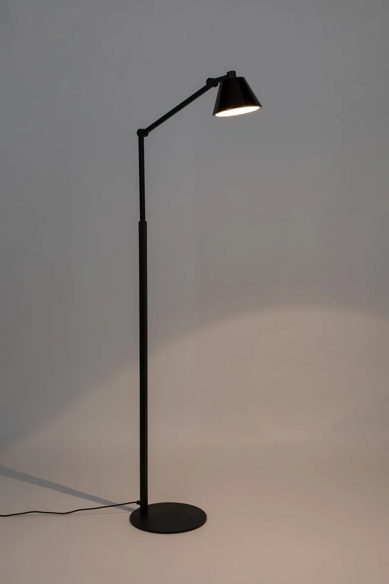 Zuiver Stehleuchte Lub – Schwarz, Eisen, 45,5 × 25 × 142,5 cm