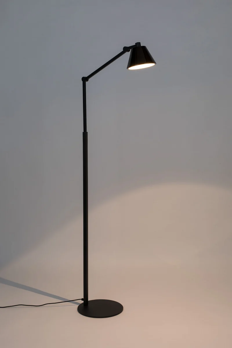 Zuiver Stehleuchte Lub – Schwarz, Eisen, 45,5 × 25 × 142,5 cm