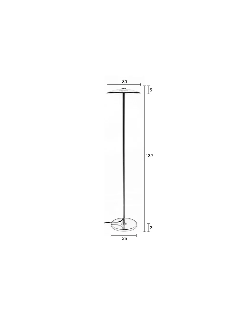 Zuiver Stehleuchte Float – Gold, 30 × 30 × 132 cm
