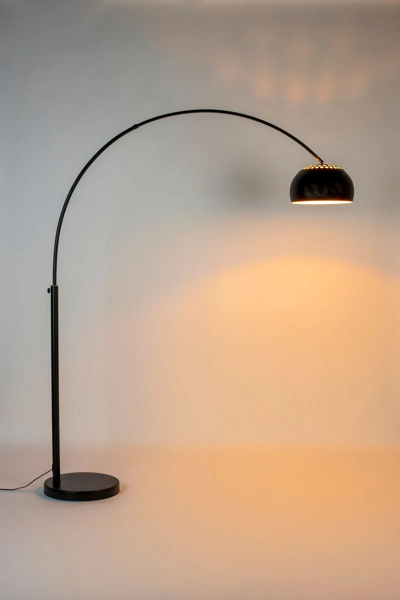 Zuiver Stehleuchte Metal Bow – Schwarz, Metall, 158 × 39 × 190 cm
