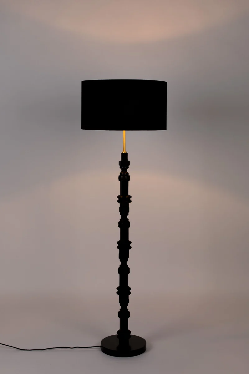 Zuiver Stehleuchte Totem – Schwarz, Aluminium, 46 × 46 × 148 cm