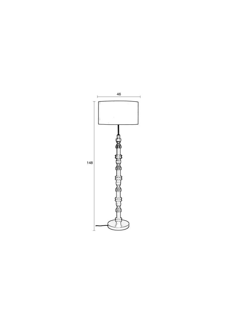 Zuiver Stehleuchte Totem – Schwarz, Aluminium, 46 × 46 × 148 cm