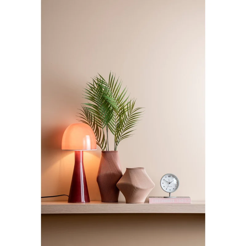 Leitmotiv Tischleuchte Bombin – Roségold, Glas, Ø ca. 20 cm, Höhe ca. 45 cm