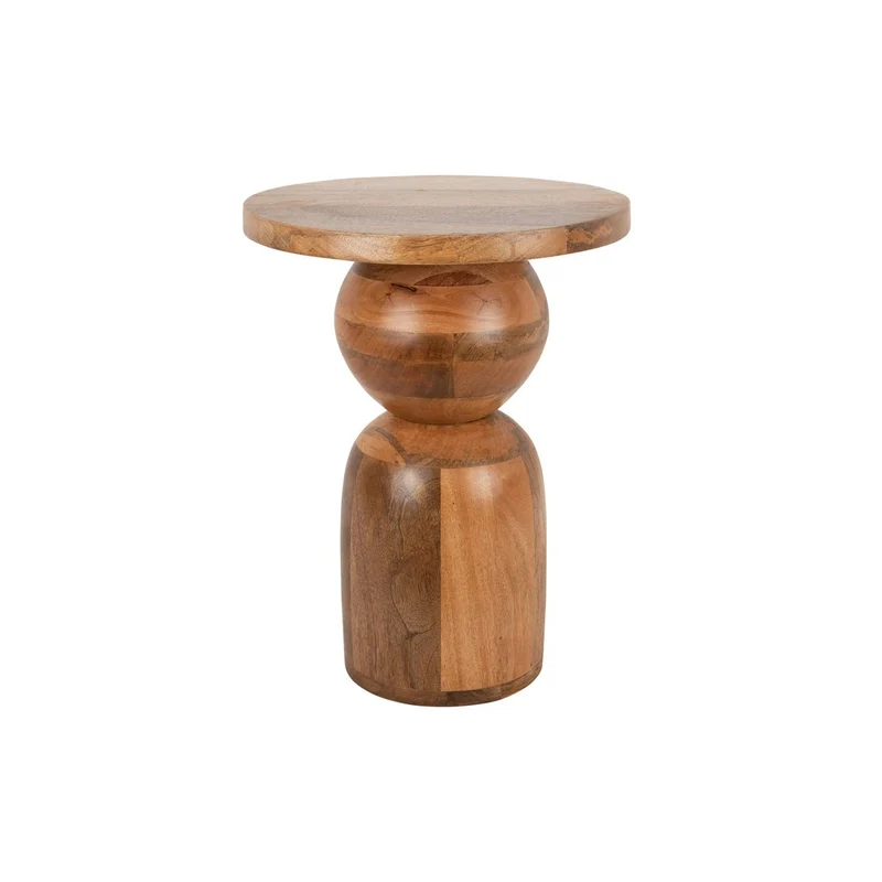Leitmotiv Beistelltisch Dia Large – Mangoholz Natur, Ø ca. 35 cm, Höhe ca. 47 cm