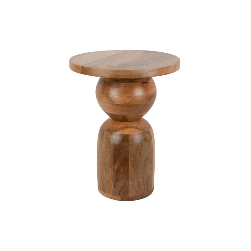 Leitmotiv Beistelltisch Dia Large – Mangoholz Natur, Ø ca. 35 cm, Höhe ca. 47 cm