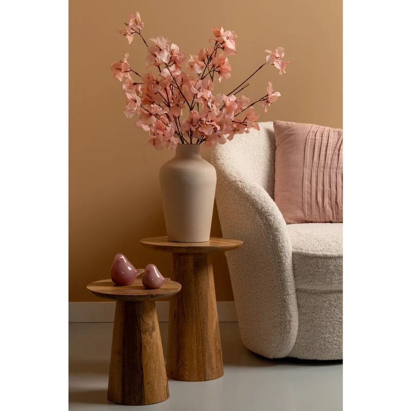 Leitmotiv Beistelltisch Force – Mangoholz Natur, Ø ca. 36 cm, Höhe ca. 45 cm