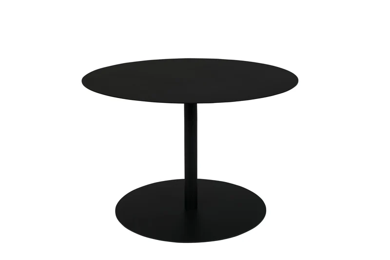Zuiver Beistelltisch Snow Black Round M – Stahl, 60 × 60 × 40 cm