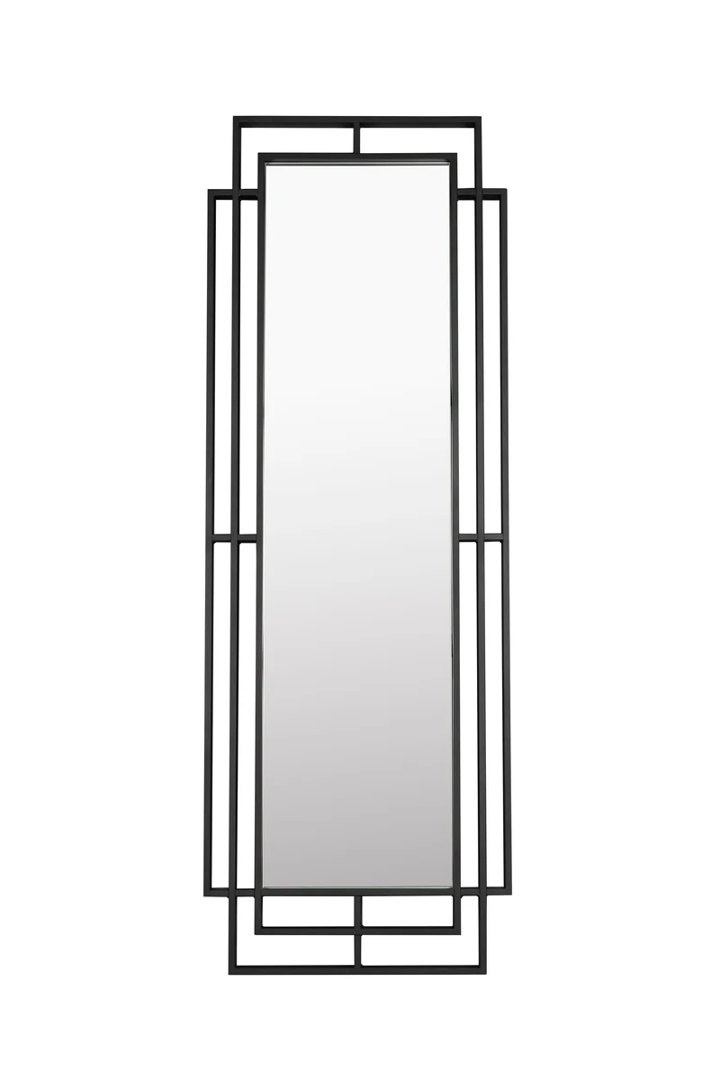 Dutchbone Spiegel Ramsey – Schwarz, Stahl, 4 × 60 × 170 cm