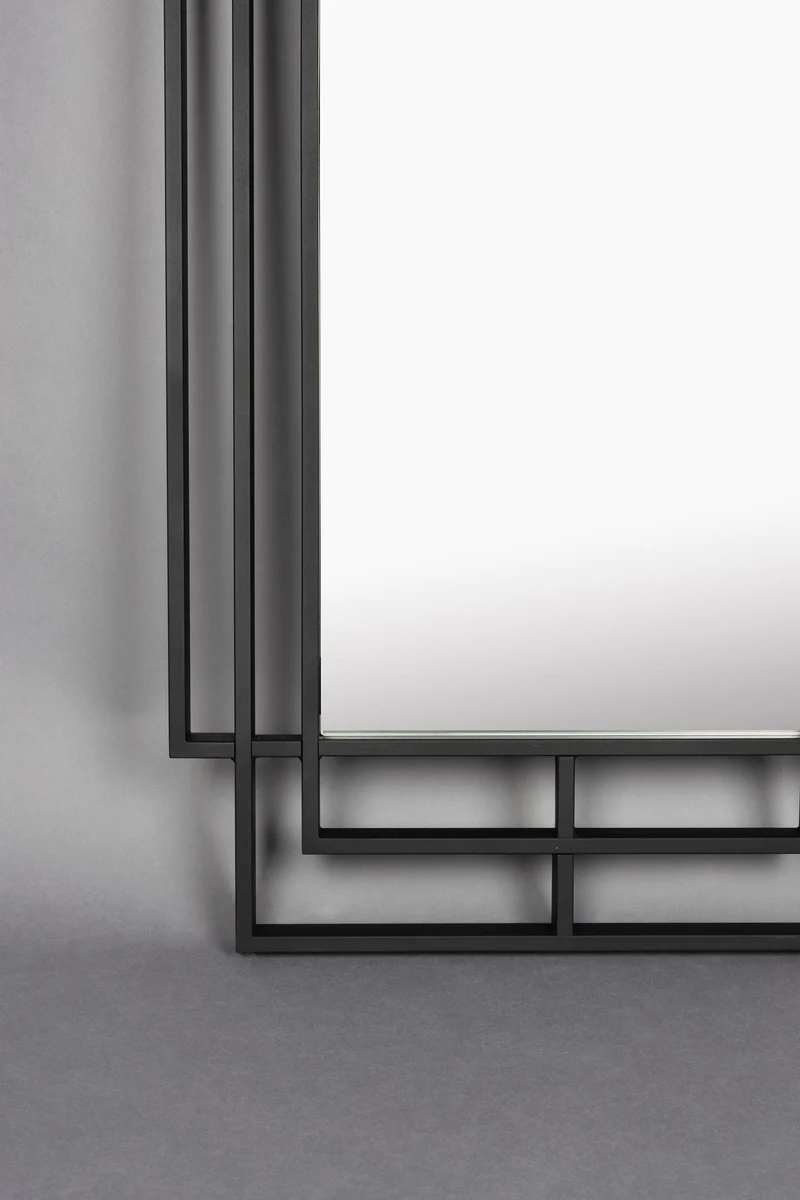 Dutchbone Spiegel Ramsey – Schwarz, Stahl, 4 × 60 × 170 cm