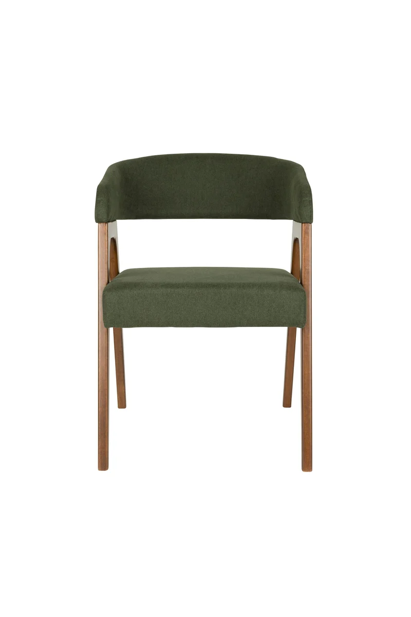 Dutchbone Sessel Adamello – Grün, Stoff, 58 × 54,5 × 74 cm, 2er-Set