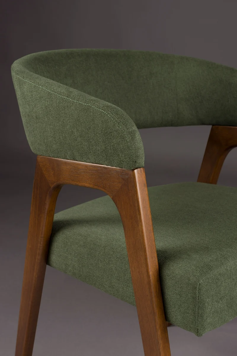 Dutchbone Sessel Adamello – Grün, Stoff, 58 × 54,5 × 74 cm, 2er-Set