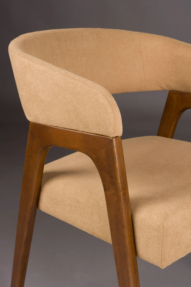 Dutchbone Sessel Adamello – Beige, Stoff, 58 × 54,5 × 74 cm, 2er-Set