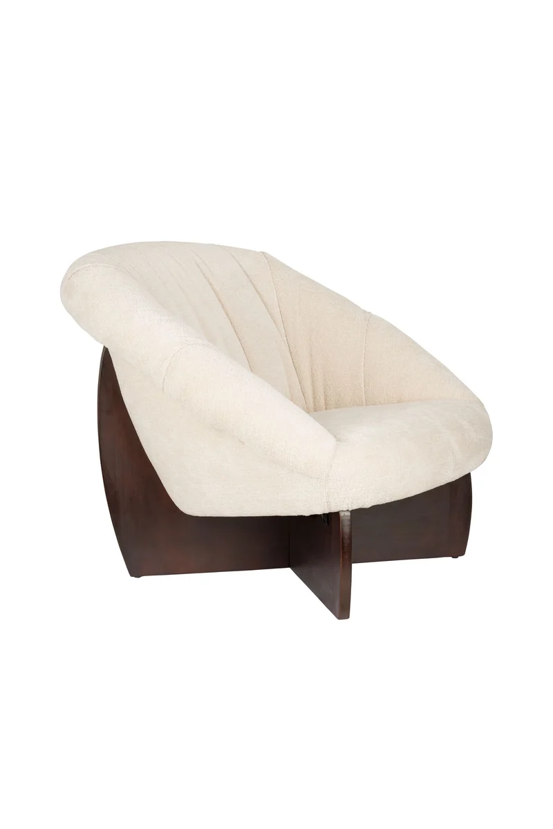Dutchbone Loungesessel Emilius – Beige, Stoff, 96 × 94 × 80 cm
