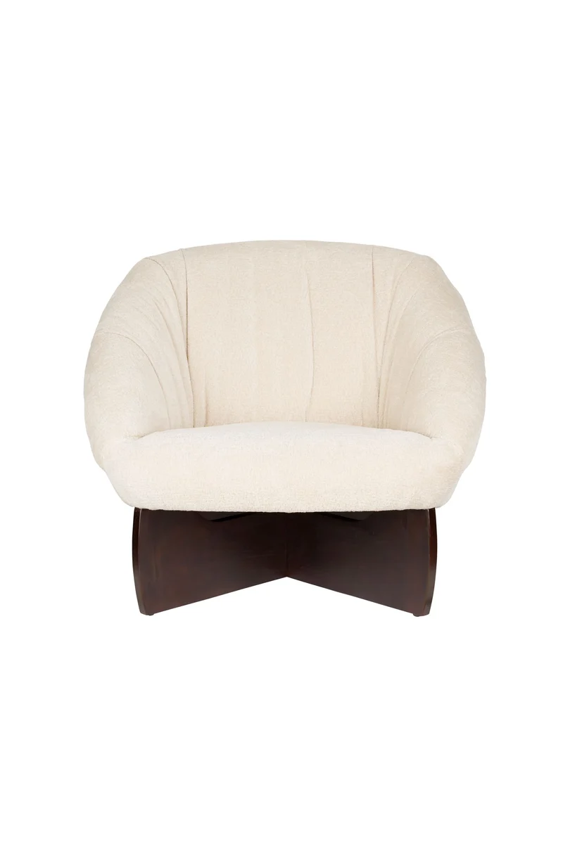 Dutchbone Loungesessel Emilius – Beige, Stoff, 96 × 94 × 80 cm