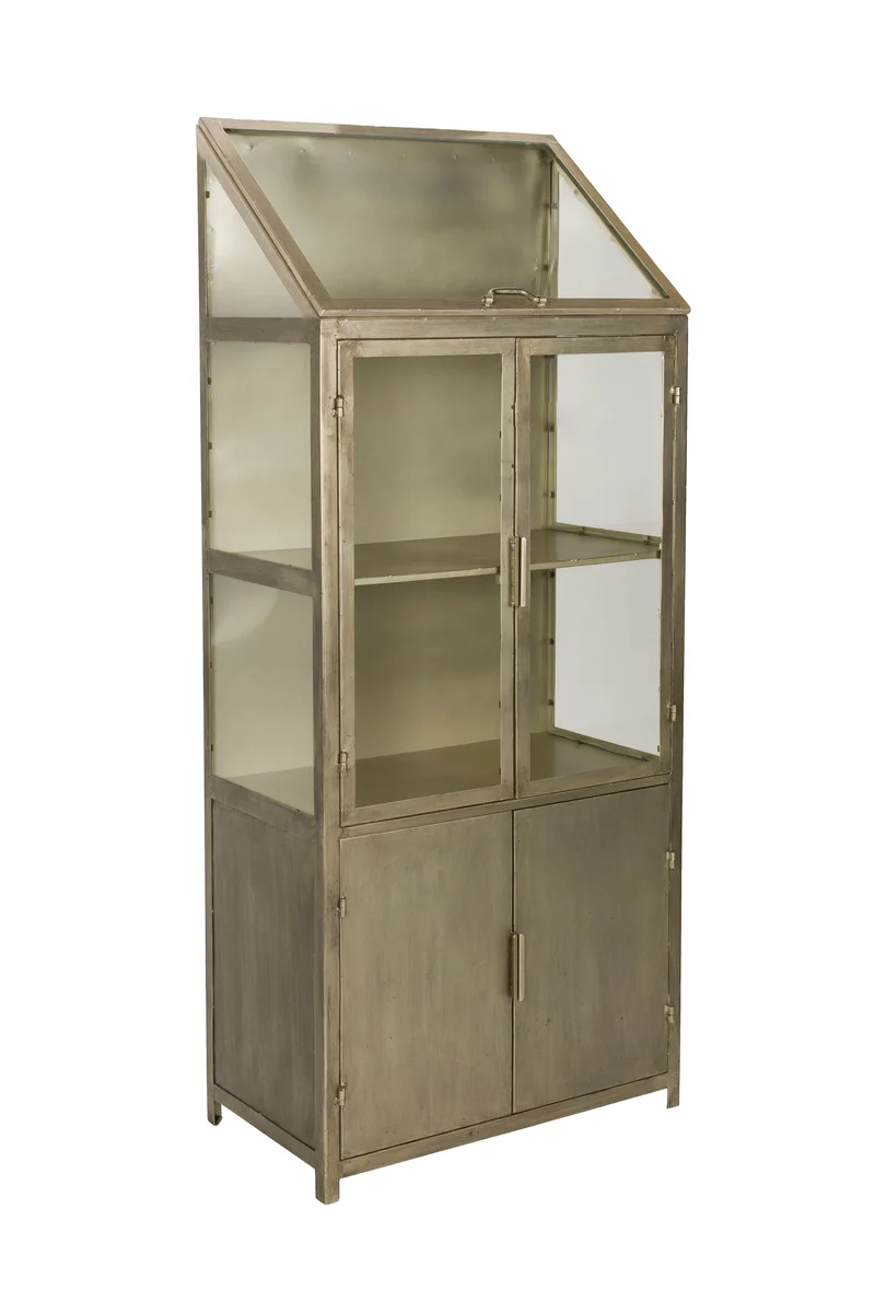 Dutchbone Schrank Monviso – Grau, Eisen, 35 × 64 × 151 cm