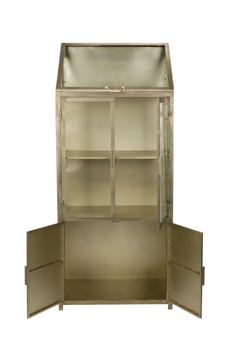 Dutchbone Schrank Monviso – Grau, Eisen, 35 × 64 × 151 cm
