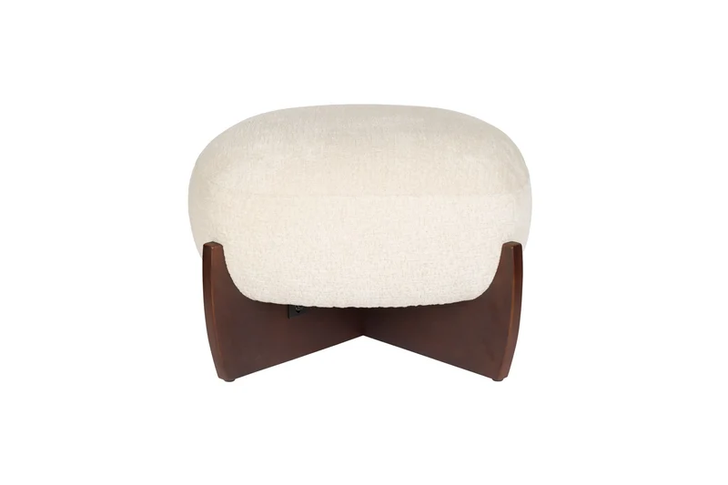 Dutchbone Pouf Emilius – Beige, Stoff, 55 × 55 × 38 cm