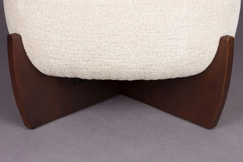 Dutchbone Pouf Emilius – Beige, Stoff, 55 × 55 × 38 cm
