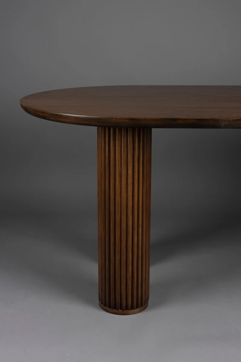 Dutchbone Esstisch Dean – Braun, Massives Eichenholz, 220 × 90 × 76 cm