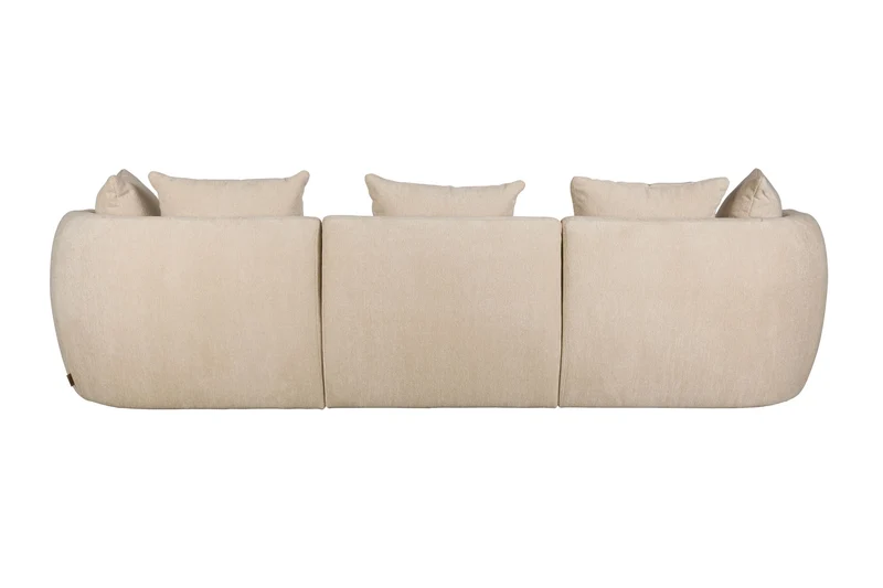 Dutchbone Sofa Rocca 4,5-Sitzer Latte – Stoff, 92 × 250 × 83 cm