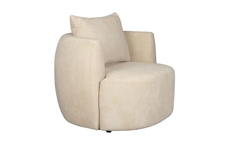 Dutchbone Loungesessel Rocca Latte – Stoff, 92 × 107 × 83 cm