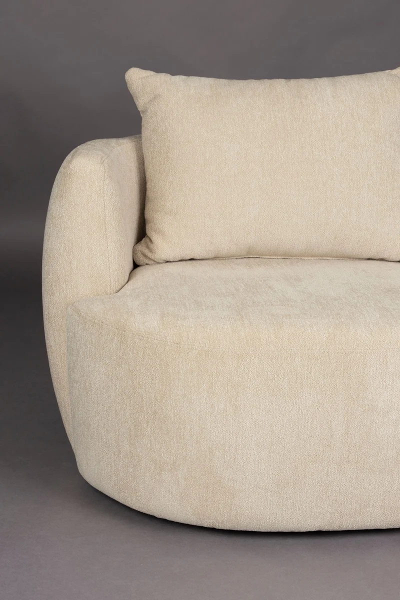 Dutchbone Loungesessel Rocca Latte – Stoff, 92 × 107 × 83 cm
