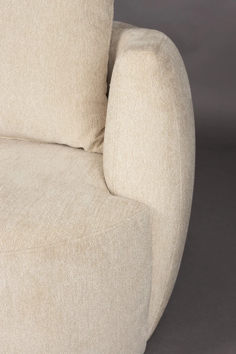 Dutchbone Loungesessel Rocca Latte – Stoff, 92 × 107 × 83 cm