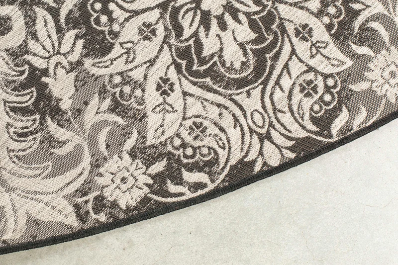 Zuiver Teppich Outdoor Coventry Round 280 – Schwarz, 280 × 280 × 0,4 cm
