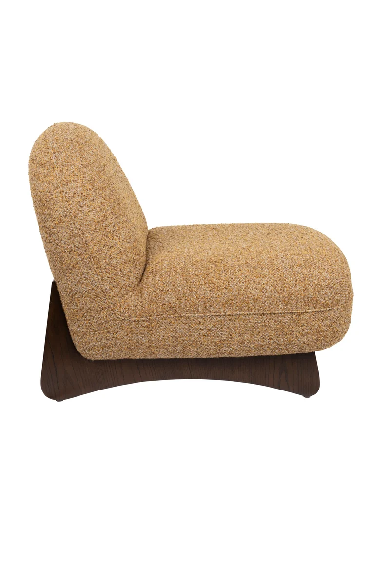 Dutchbone Loungesessel Loom – Braun, Polyester, 91 × 72 × 74 cm