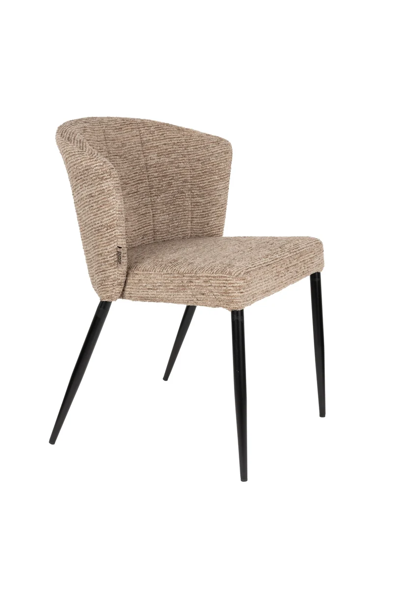 Dutchbone Stuhl Georgia Soft – Braun, Sperrholz, 61,5 × 78 cm, 2er-Set
