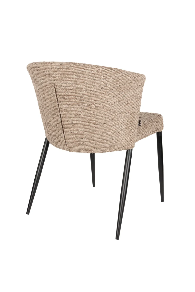 Dutchbone Stuhl Georgia Soft – Braun, Sperrholz, 61,5 × 78 cm, 2er-Set
