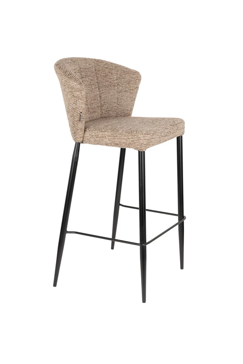Dutchbone Tresenstuhl Georgia Soft – Braun, Sperrholz, 53,5 × 101 cm, 2er-Set