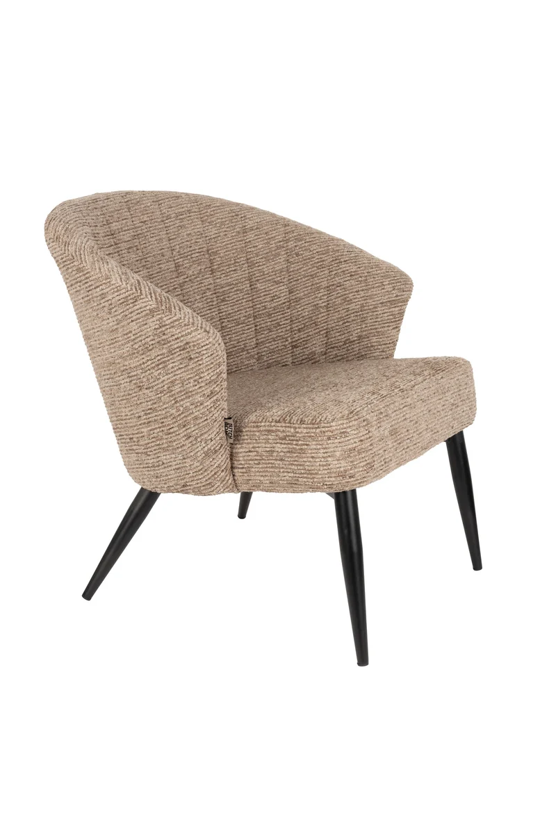 Dutchbone Loungesessel Georgia Soft – Braun, Polyester, 77 × 71 cm