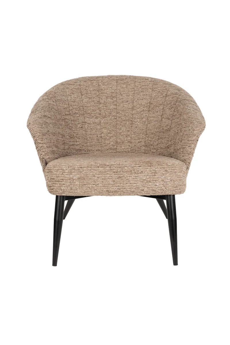 Dutchbone Loungesessel Georgia Soft – Braun, Polyester, 77 × 71 cm