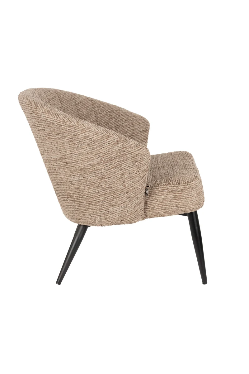 Dutchbone Loungesessel Georgia Soft – Braun, Polyester, 77 × 71 cm