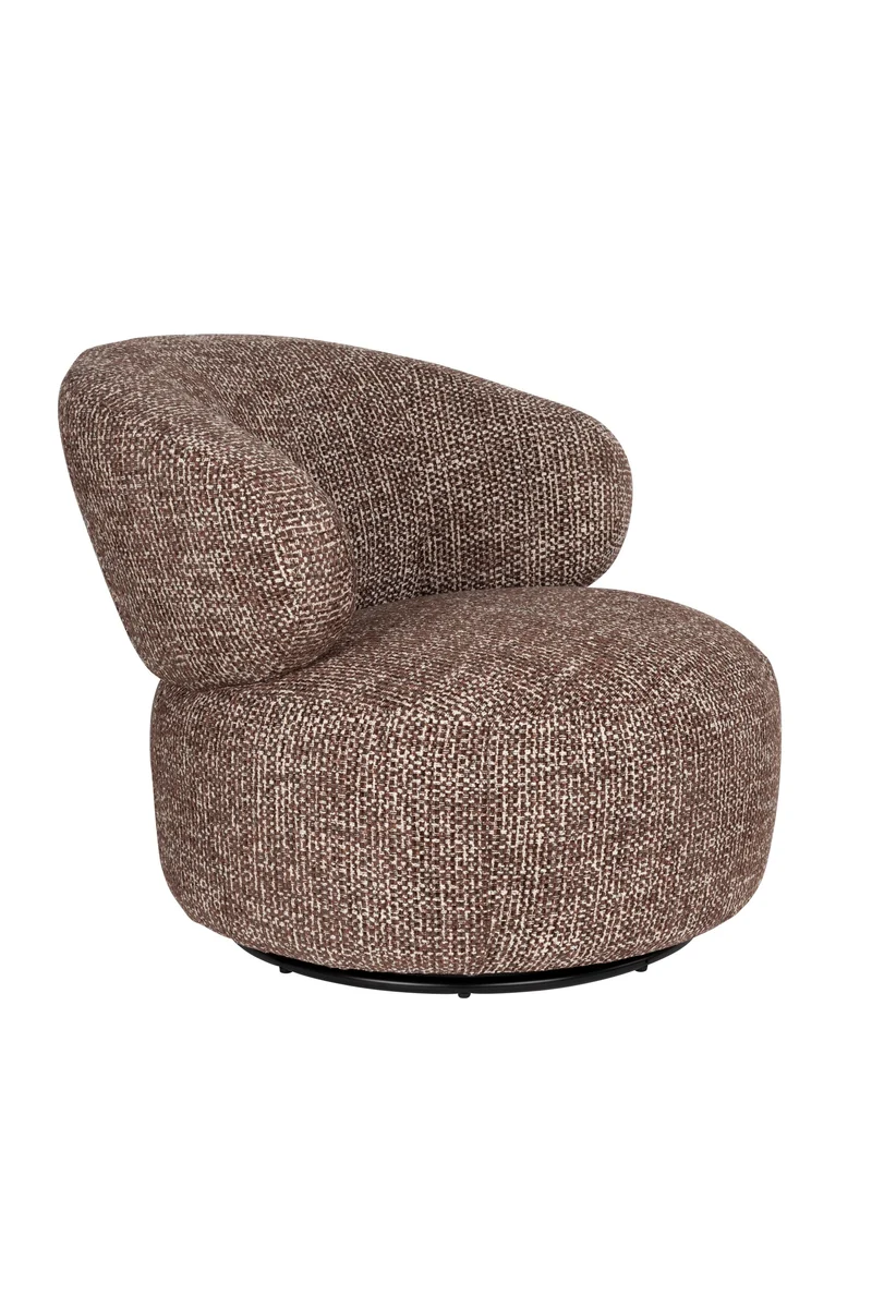 Dutchbone Loungesessel Walter – Braun, Polyester, 80 × 87 × 71 cm