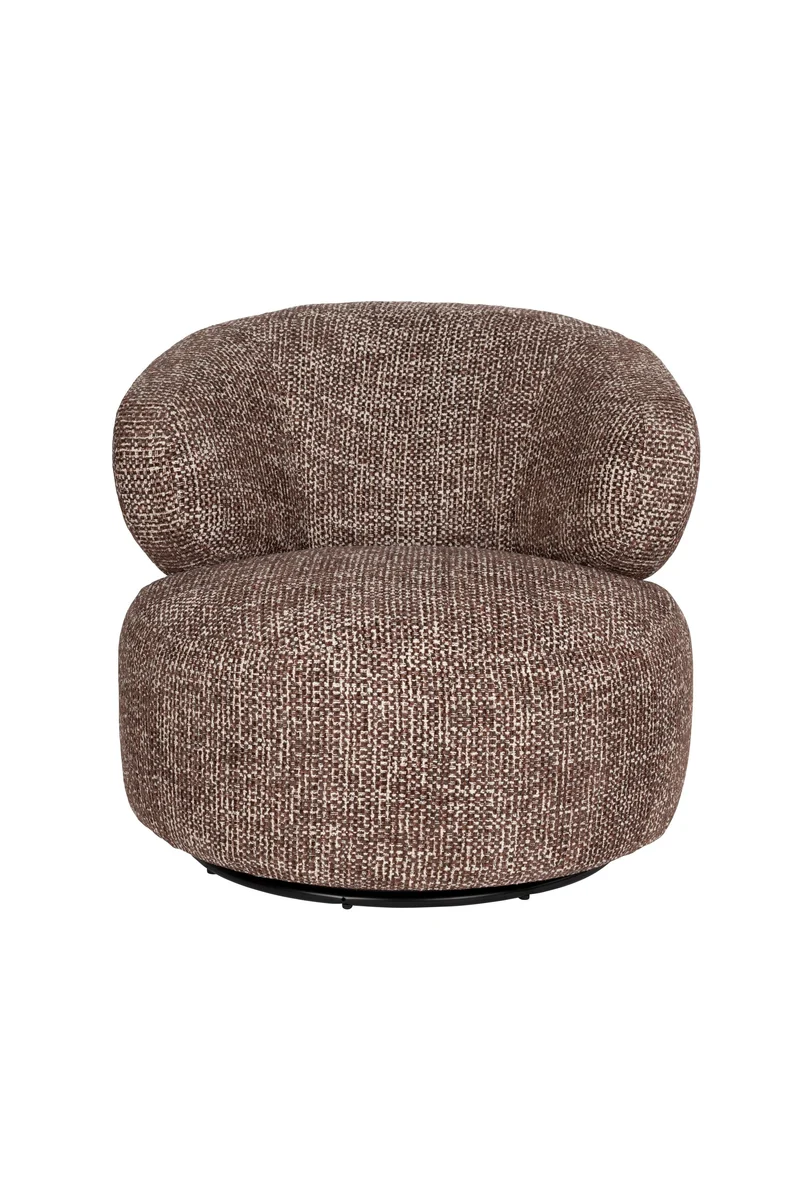 Dutchbone Loungesessel Walter – Braun, Polyester, 80 × 87 × 71 cm