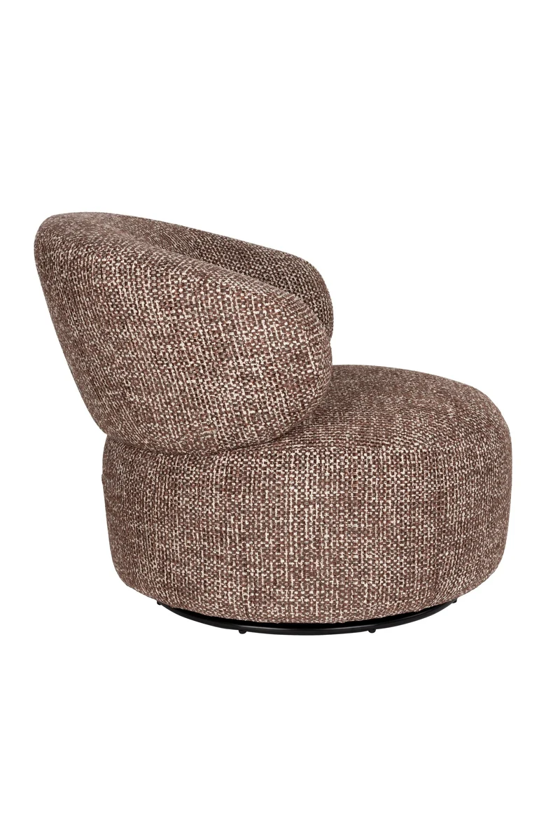 Dutchbone Loungesessel Walter – Braun, Polyester, 80 × 87 × 71 cm