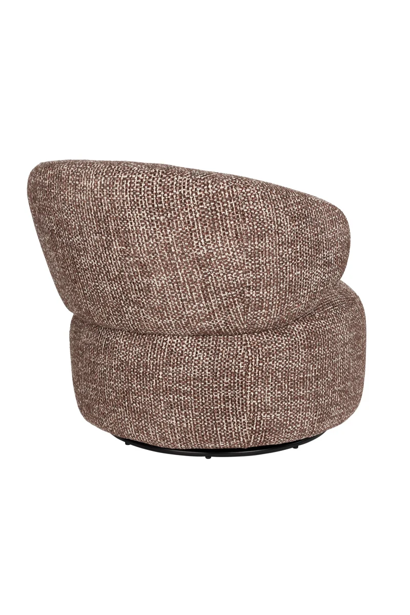 Dutchbone Loungesessel Walter – Braun, Polyester, 80 × 87 × 71 cm