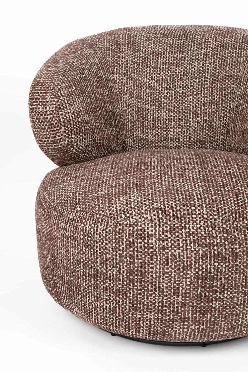 Dutchbone Loungesessel Walter – Braun, Polyester, 80 × 87 × 71 cm
