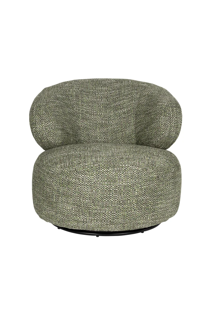 Dutchbone Loungesessel Walter – Grün, Polyester, 80 × 87 × 71 cm