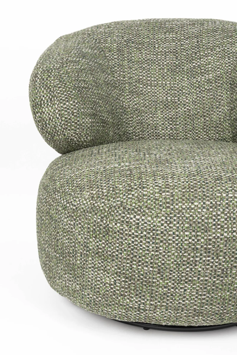 Dutchbone Loungesessel Walter – Grün, Polyester, 80 × 87 × 71 cm