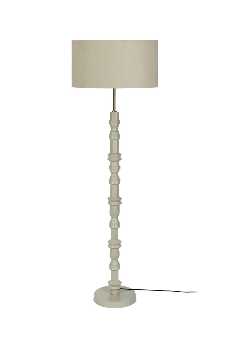 Zuiver Stehleuchte Totem – Beige, Aluminium, 46 × 46 × 148 cm