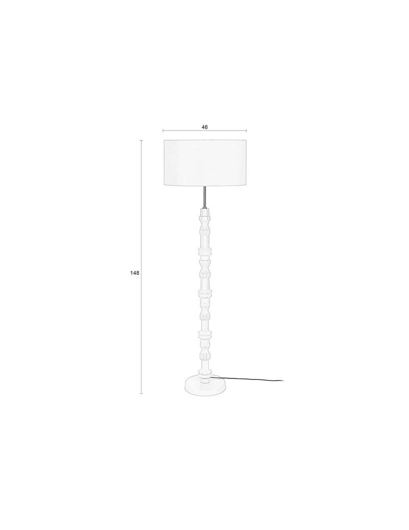Zuiver Stehleuchte Totem – Beige, Aluminium, 46 × 46 × 148 cm