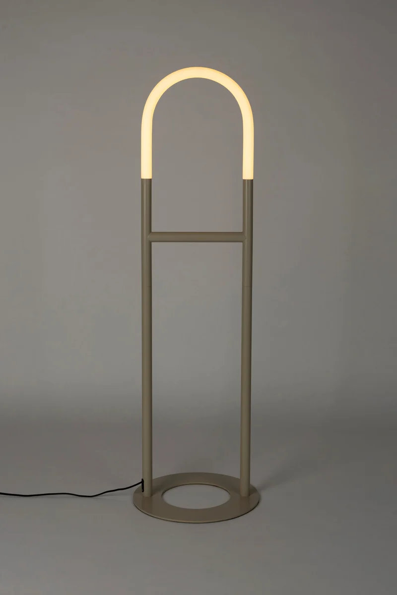 Zuiver Stehleuchte Arch – Beige, Eisen, 40 × 40 × 135 cm
