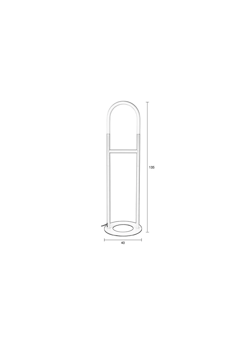 Zuiver Stehleuchte Arch – Beige, Eisen, 40 × 40 × 135 cm